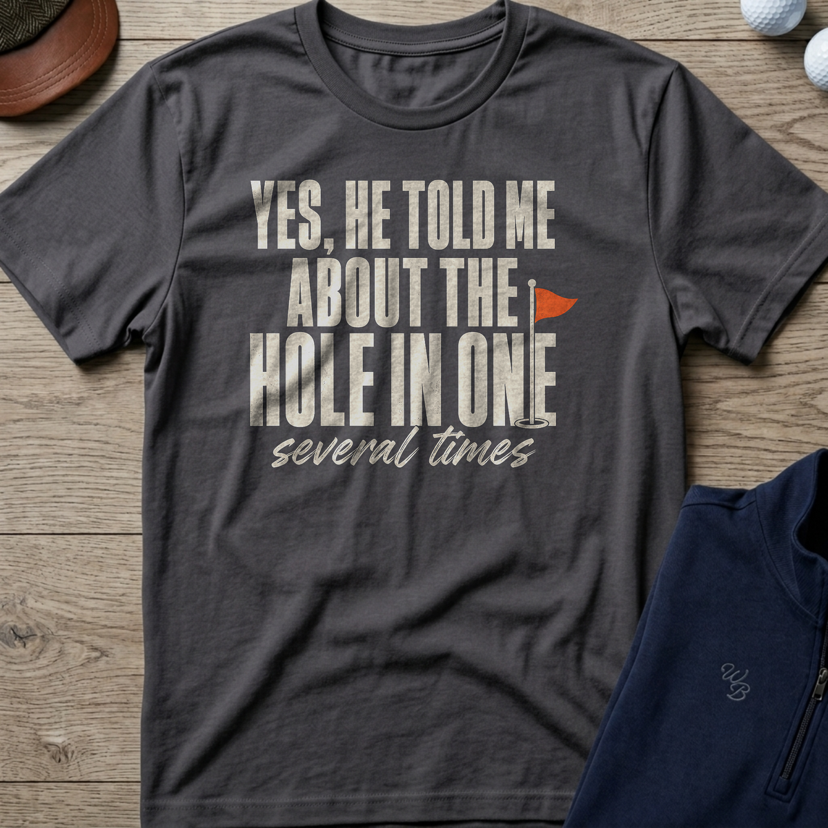 Yes, He Told Me — Charcoal t-shirt