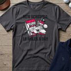 New Schedule — Charcoal t-shirt