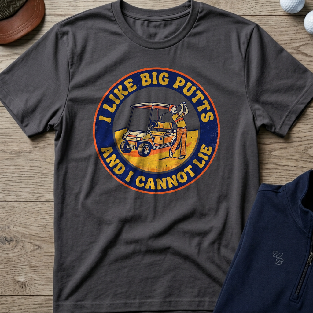 I Like Big Putts — Charcoal t-shirt