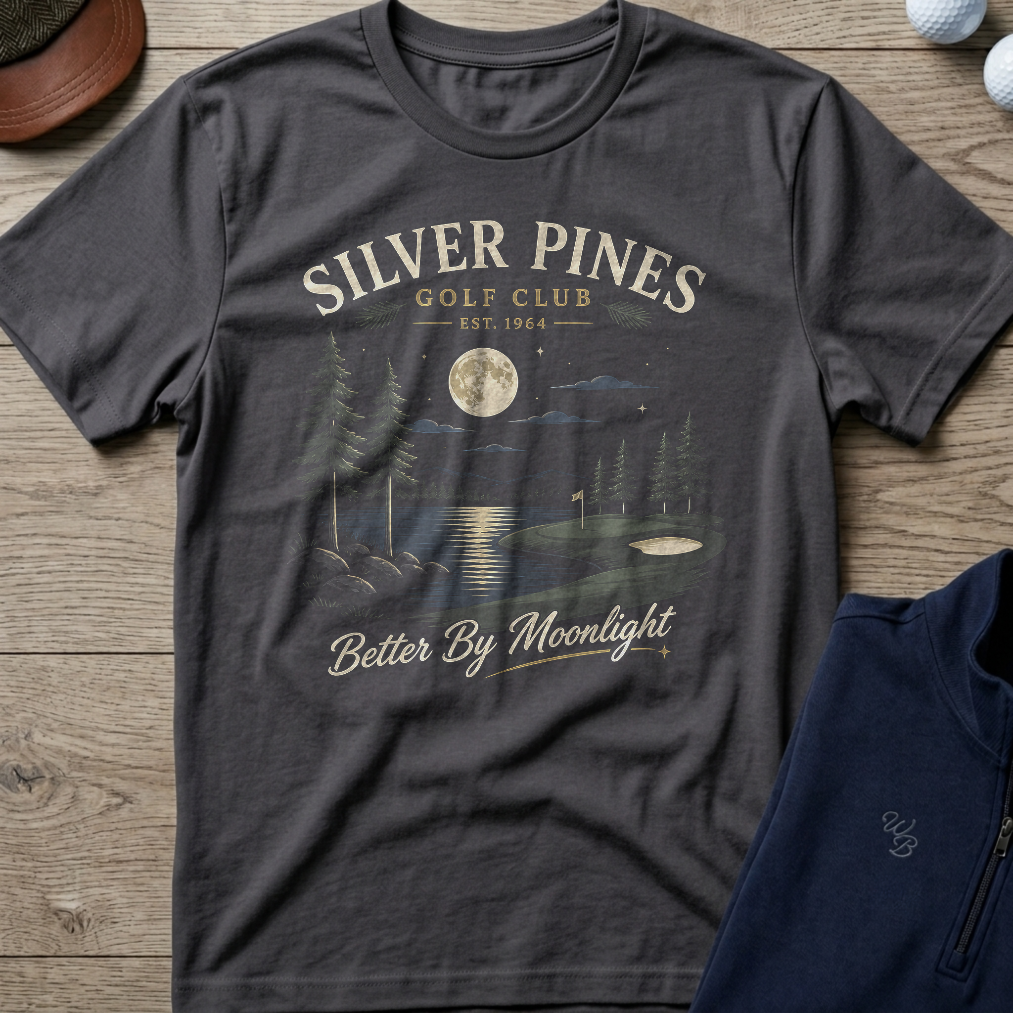 Silver Pines — Charcoal t-shirt