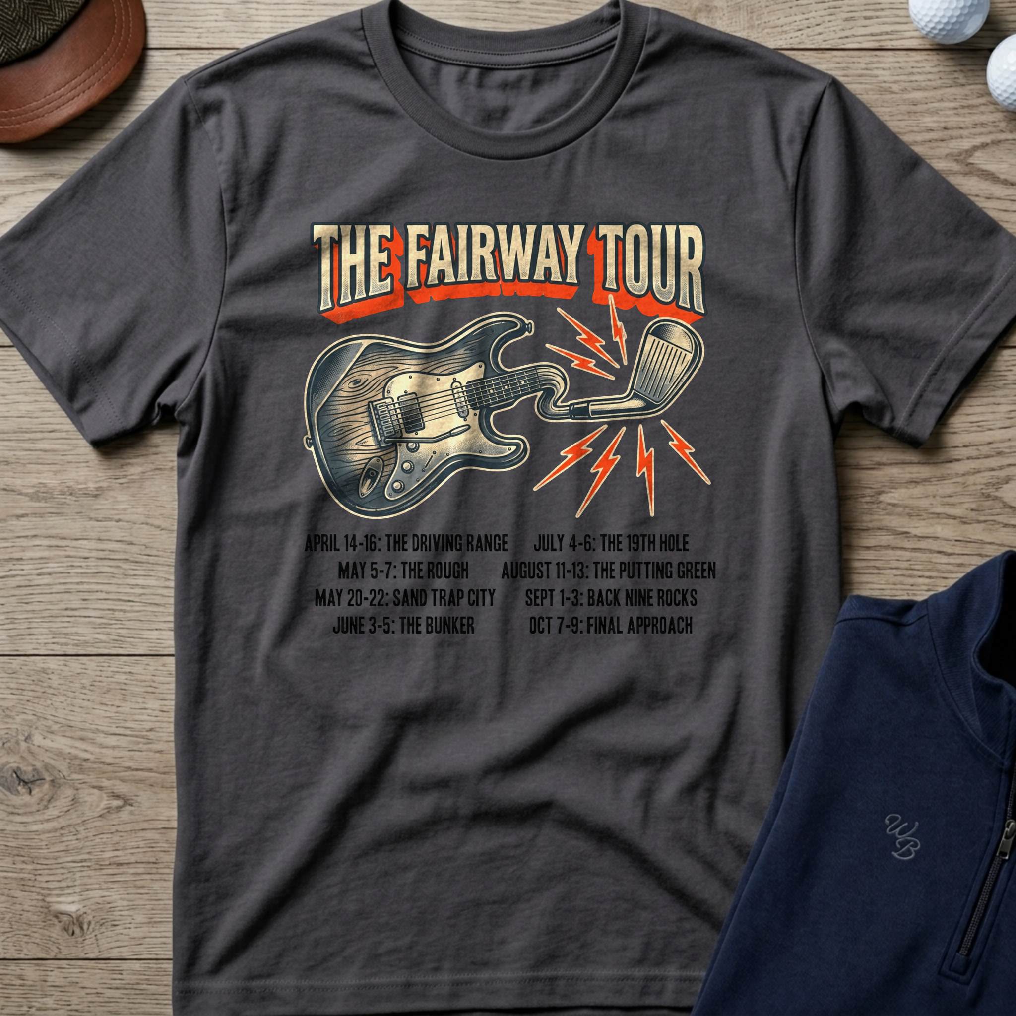 The Fairway Tour — Charcoal t-shirt