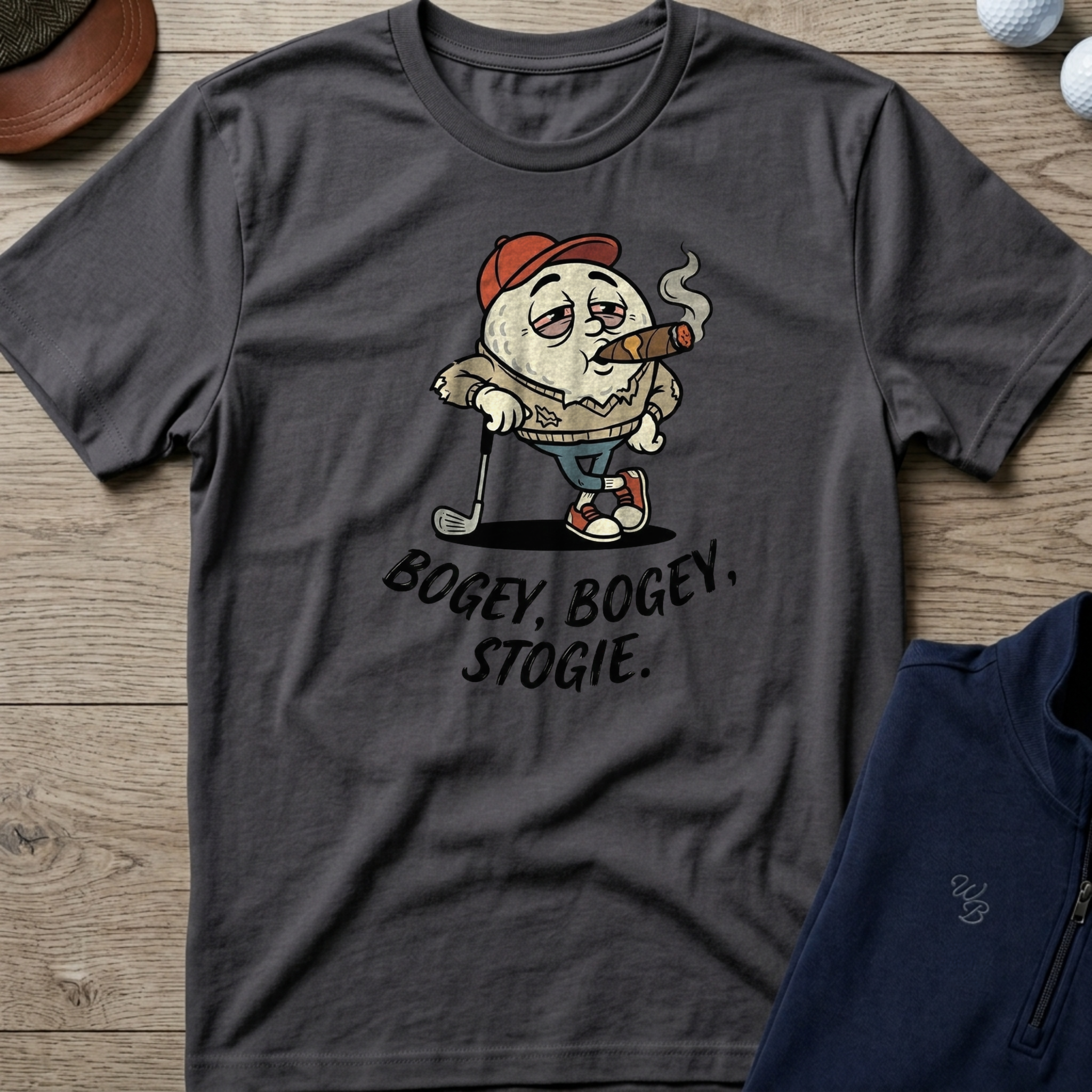 Bogey, Bogey, Stogie — Charcoal t-shirt