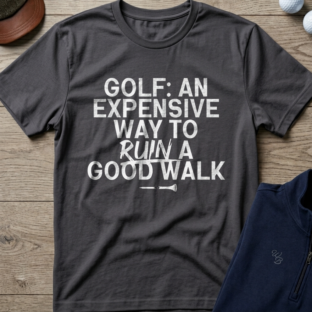 Good Walk Ruined — Charcoal t-shirt