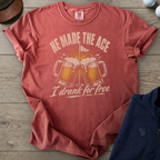 He Made The Ace Heavyweight Tee — Crimson t-shirt