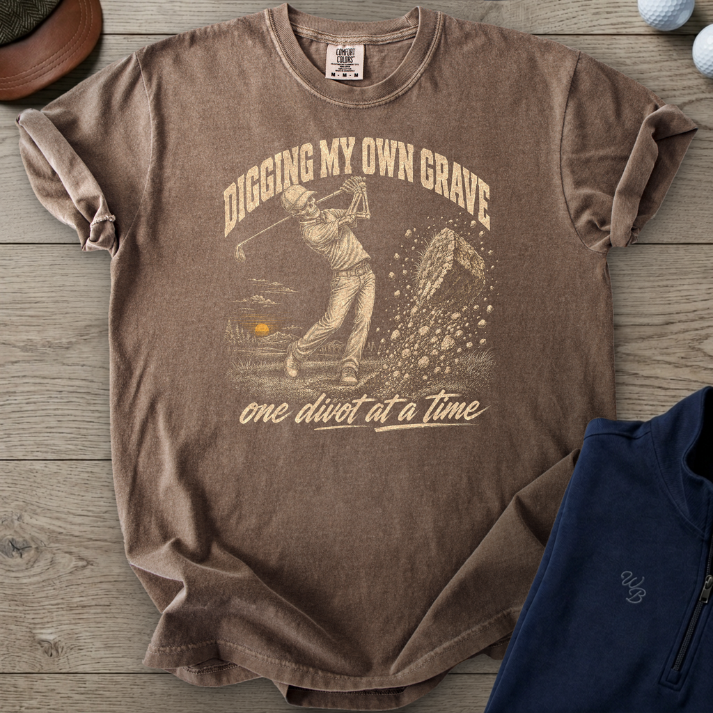 Digging My Own Grave Heavyweight Tee — Espresso t-shirt