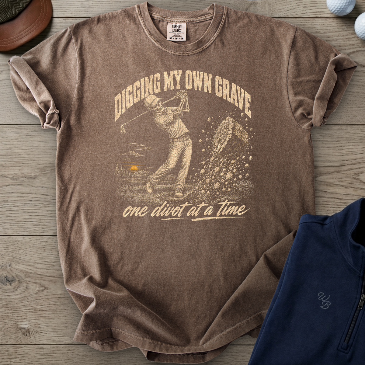 Digging My Own Grave Heavyweight Tee — Espresso t-shirt