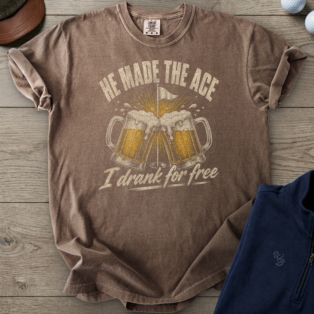 He Made The Ace Heavyweight Tee — Espresso t-shirt