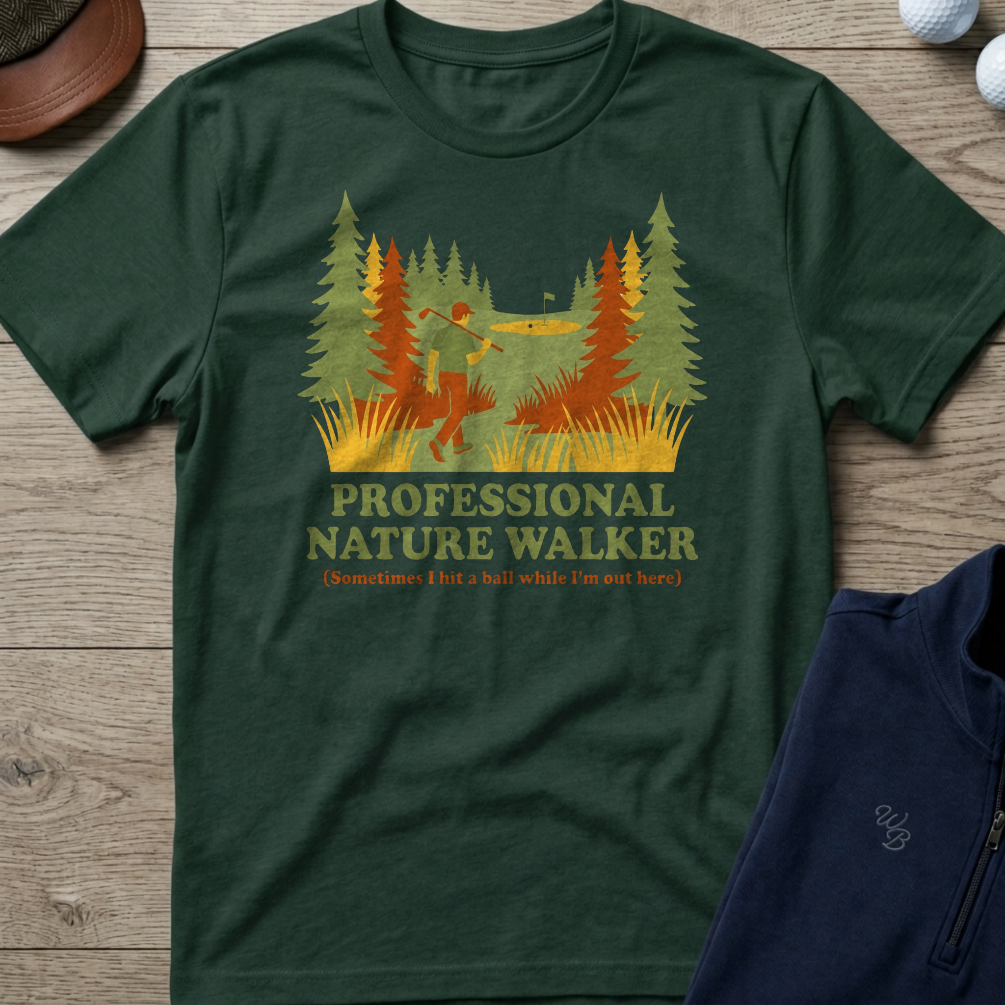 Nature Walker — Forest Green t-shirt