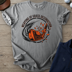 Grass Destruction Heavyweight Tee — Grey t-shirt