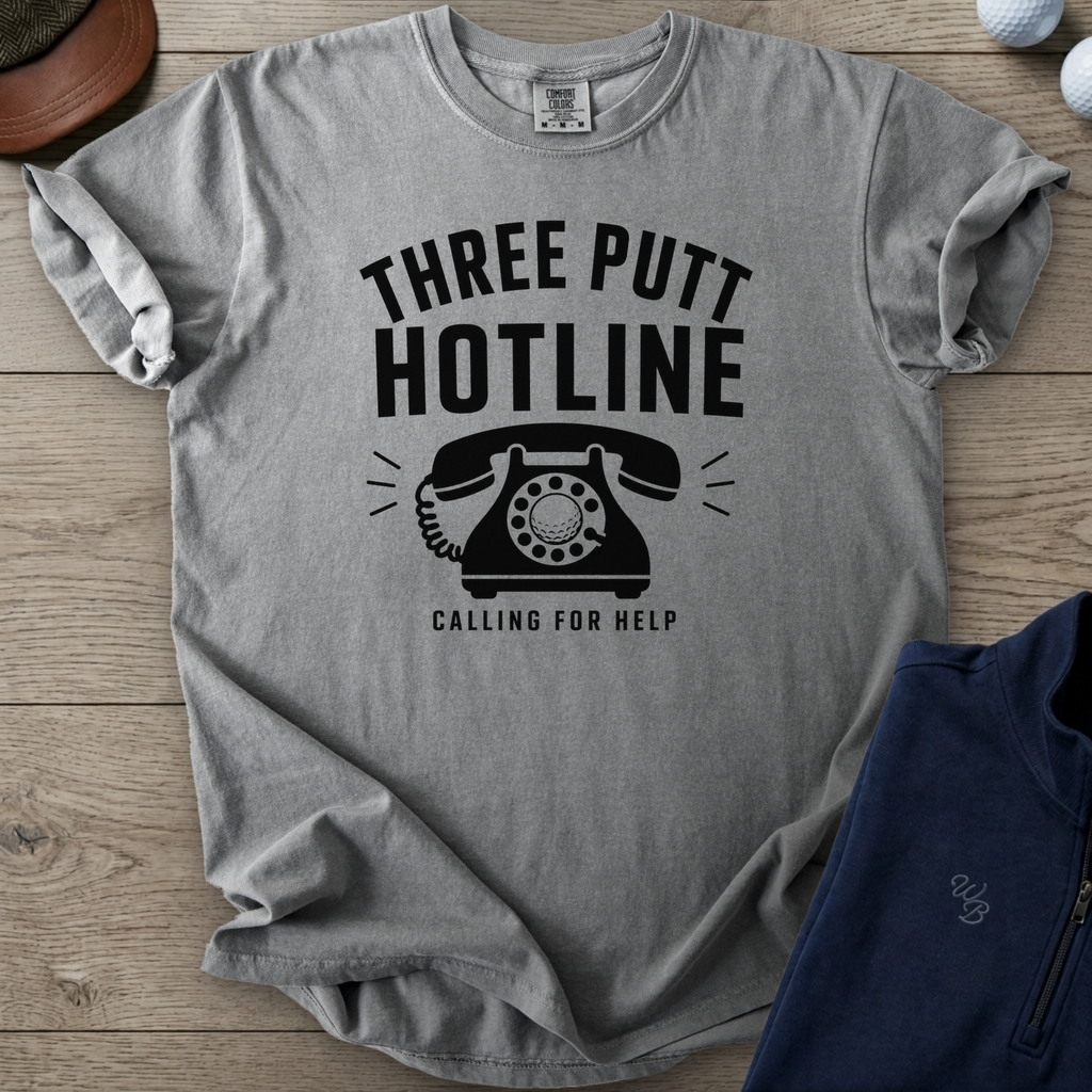 Three Putt Hotline Heavyweight Tee — Grey t-shirt