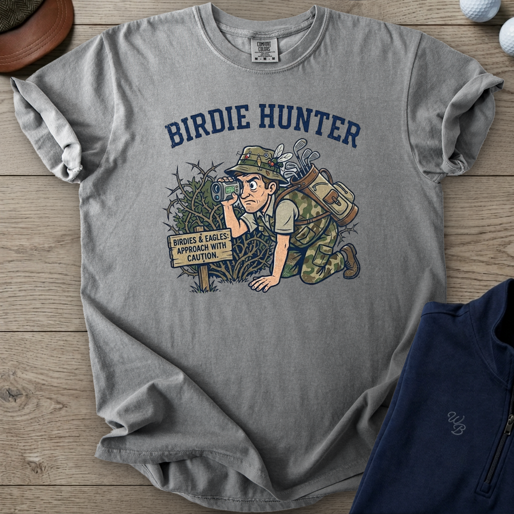 Birdie Hunter Heavyweight Tee — Grey t-shirt