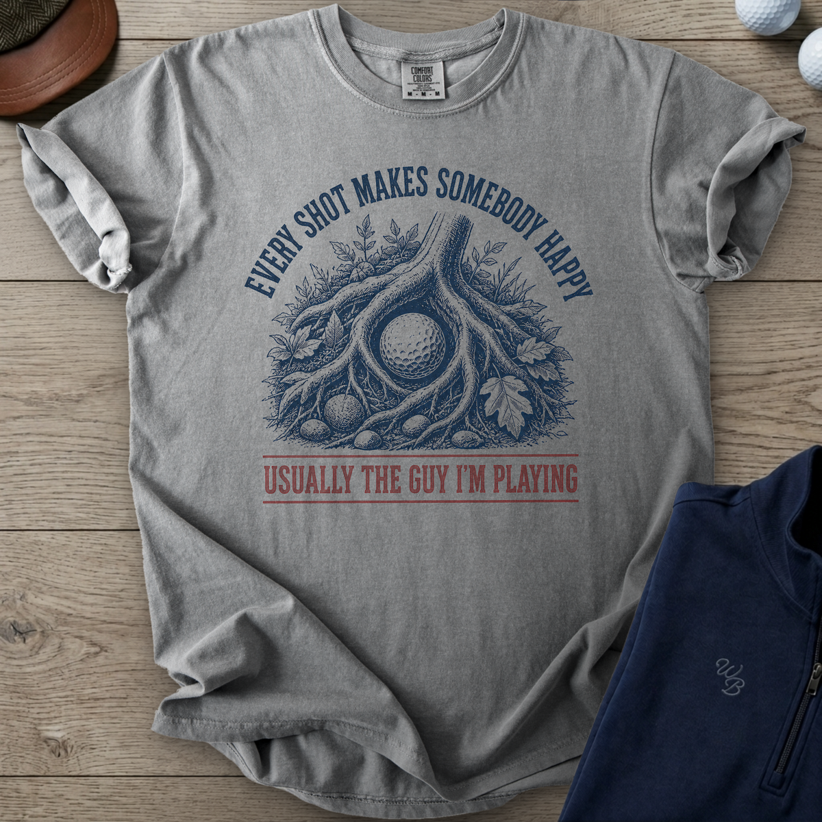 Somebody's Happy Heavyweight Tee — Grey t-shirt
