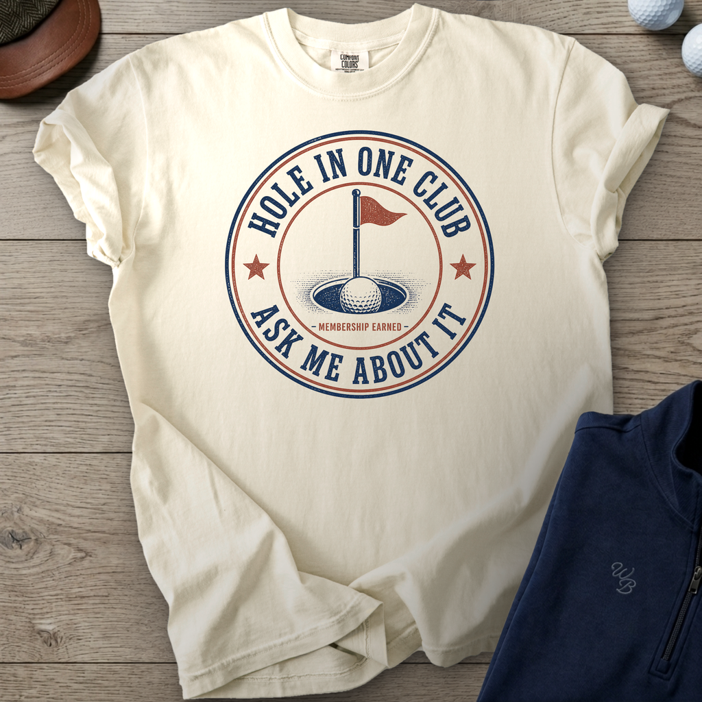 Hole In One Club Heavyweight Tee — Ivory t-shirt