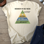 Hierarchy of Golf Needs Heavyweight Tee — Ivory t-shirt