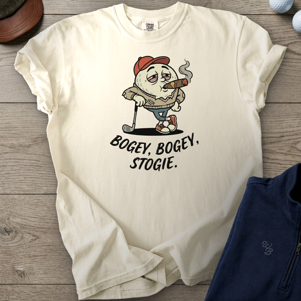 Bogey, Bogey, Stogie Heavyweight Tee — Ivory t-shirt