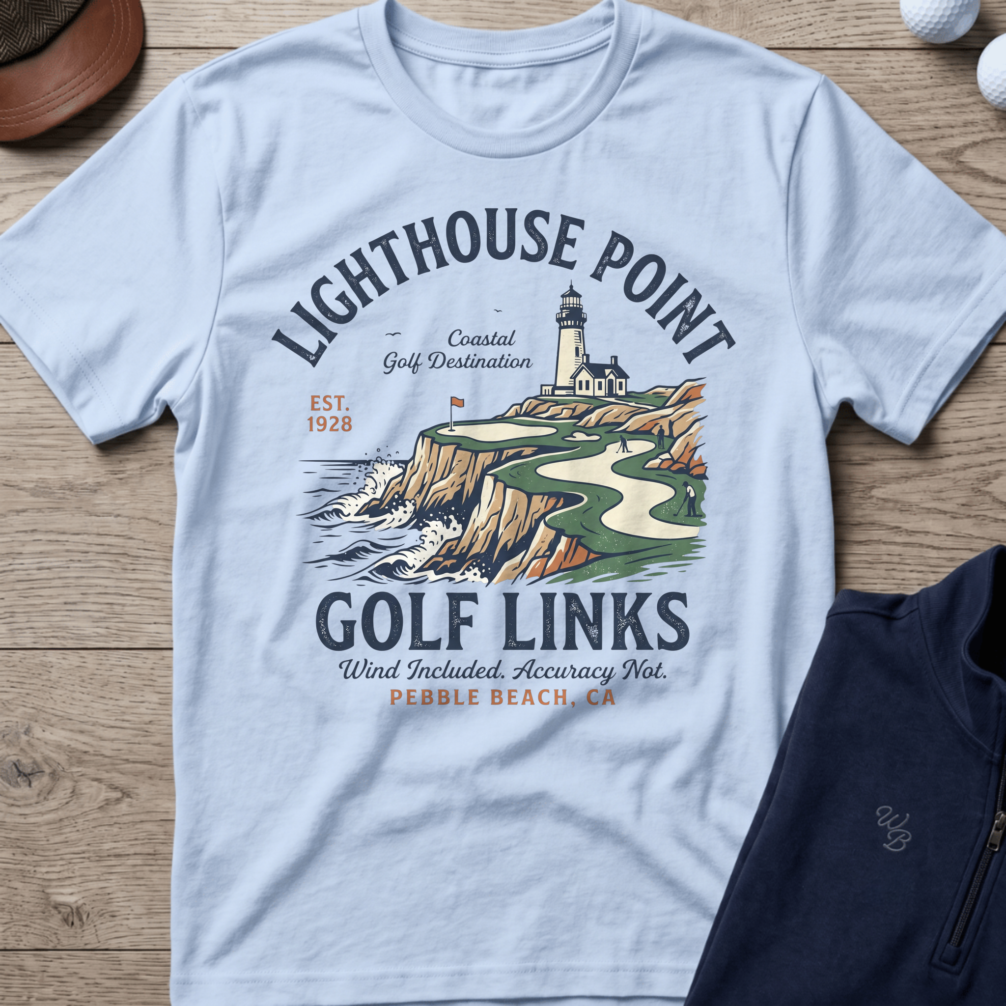 Lighthouse Point — Light Blue t-shirt