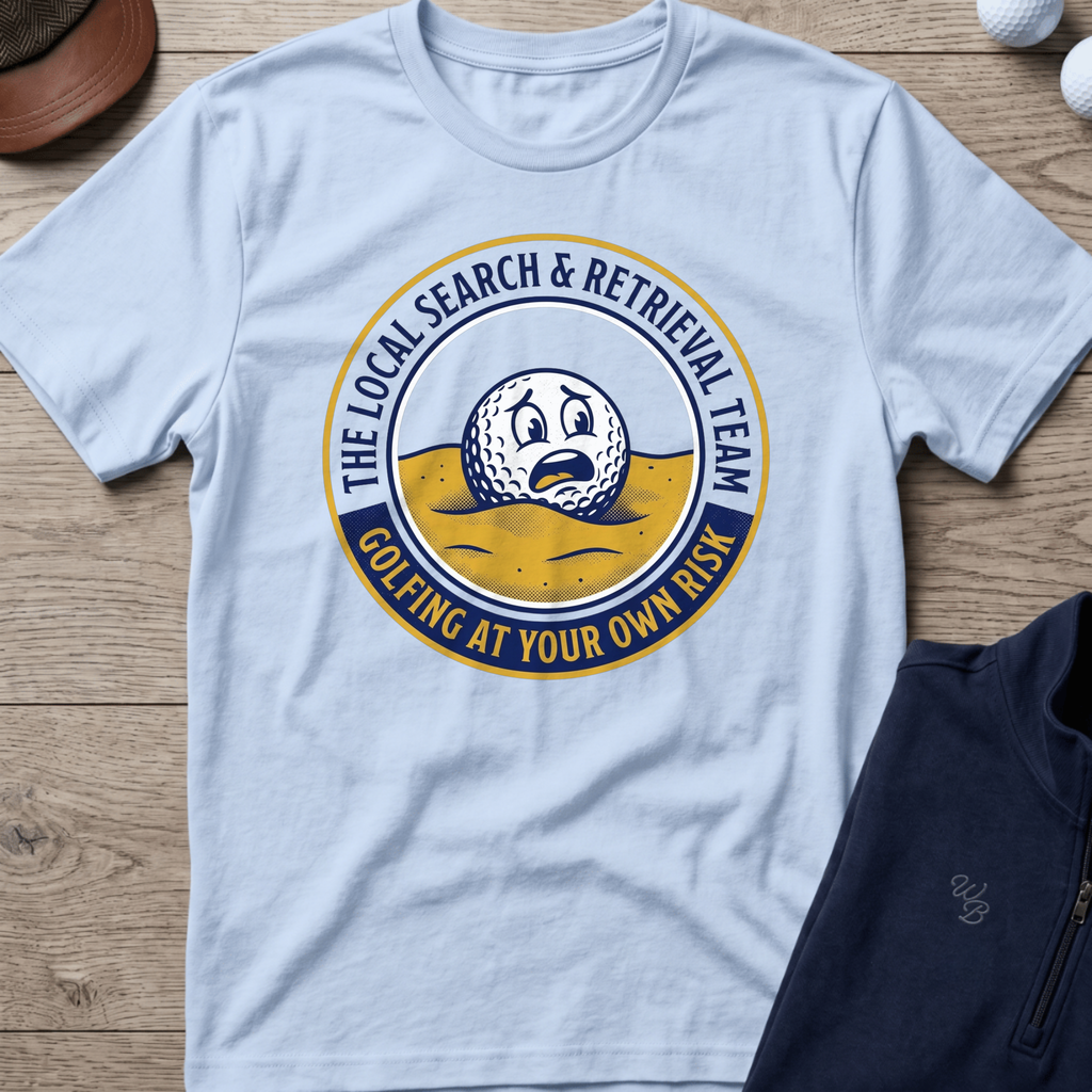 Search & Retrieval Team — Light Blue t-shirt