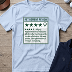 Retirement Review — Light Blue t-shirt