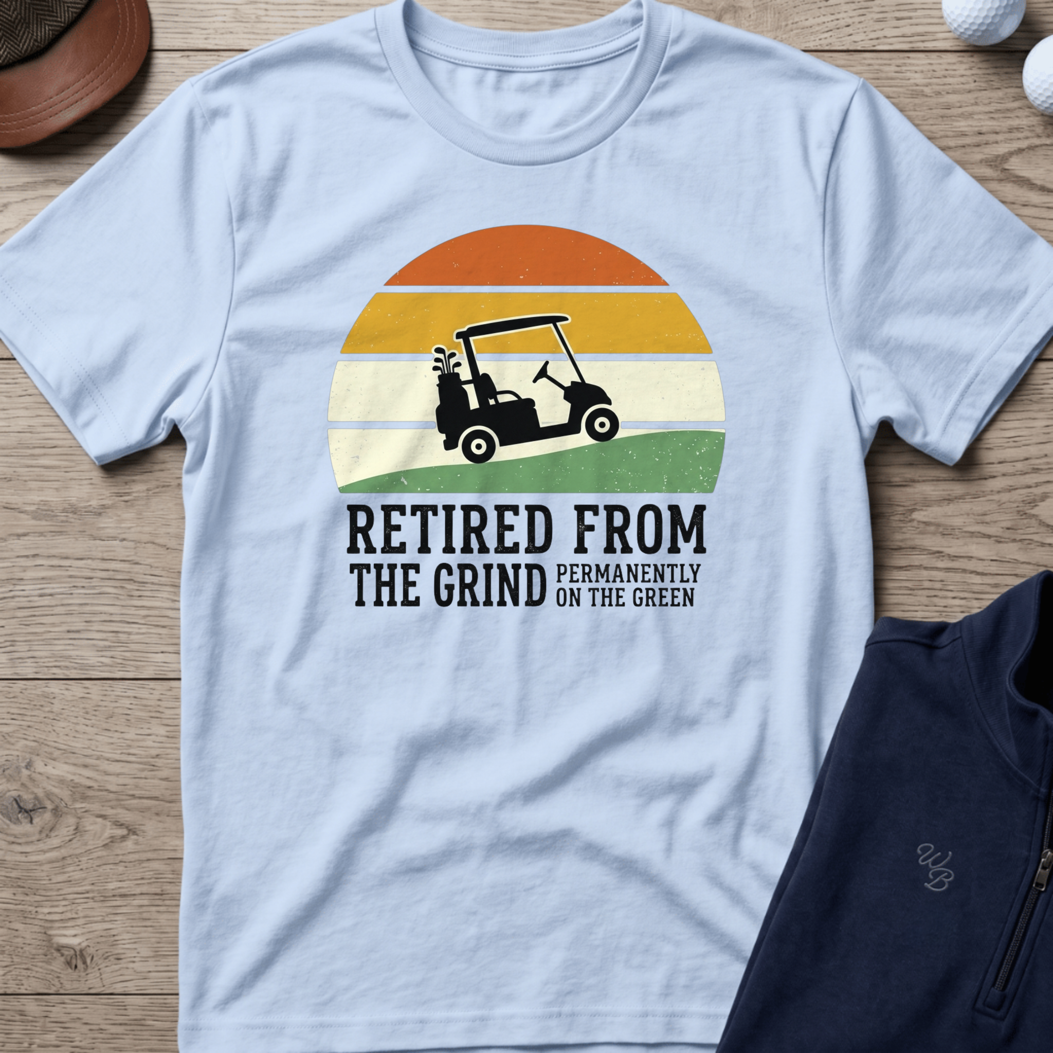 Retired From The Grind — Light Blue t-shirt