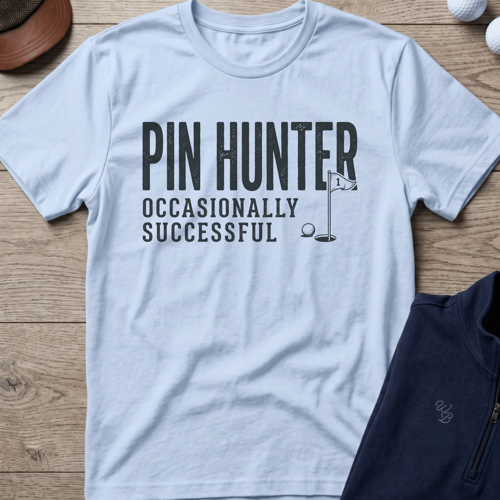 Pin Hunter — Light Blue t-shirt