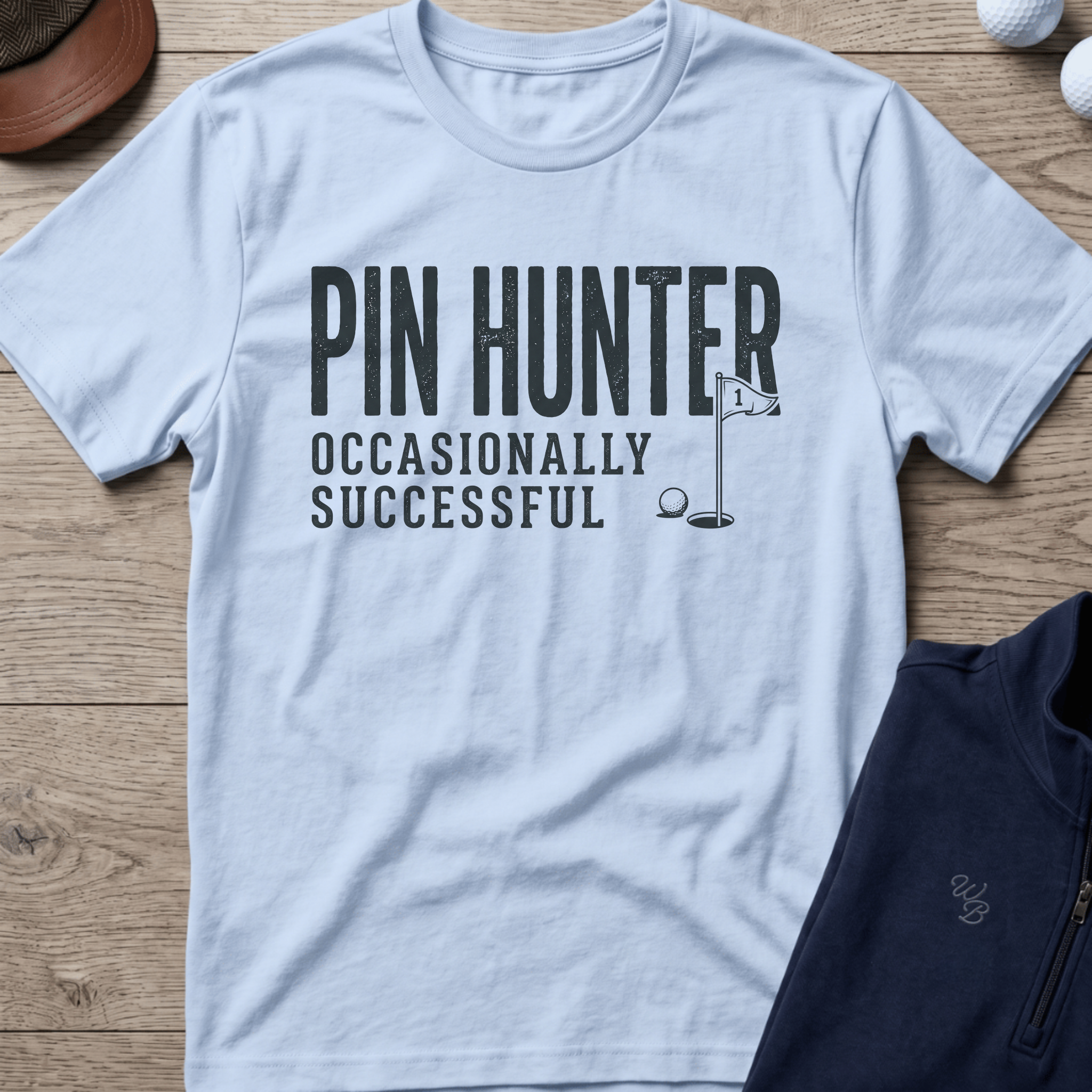Pin Hunter — Light Blue t-shirt