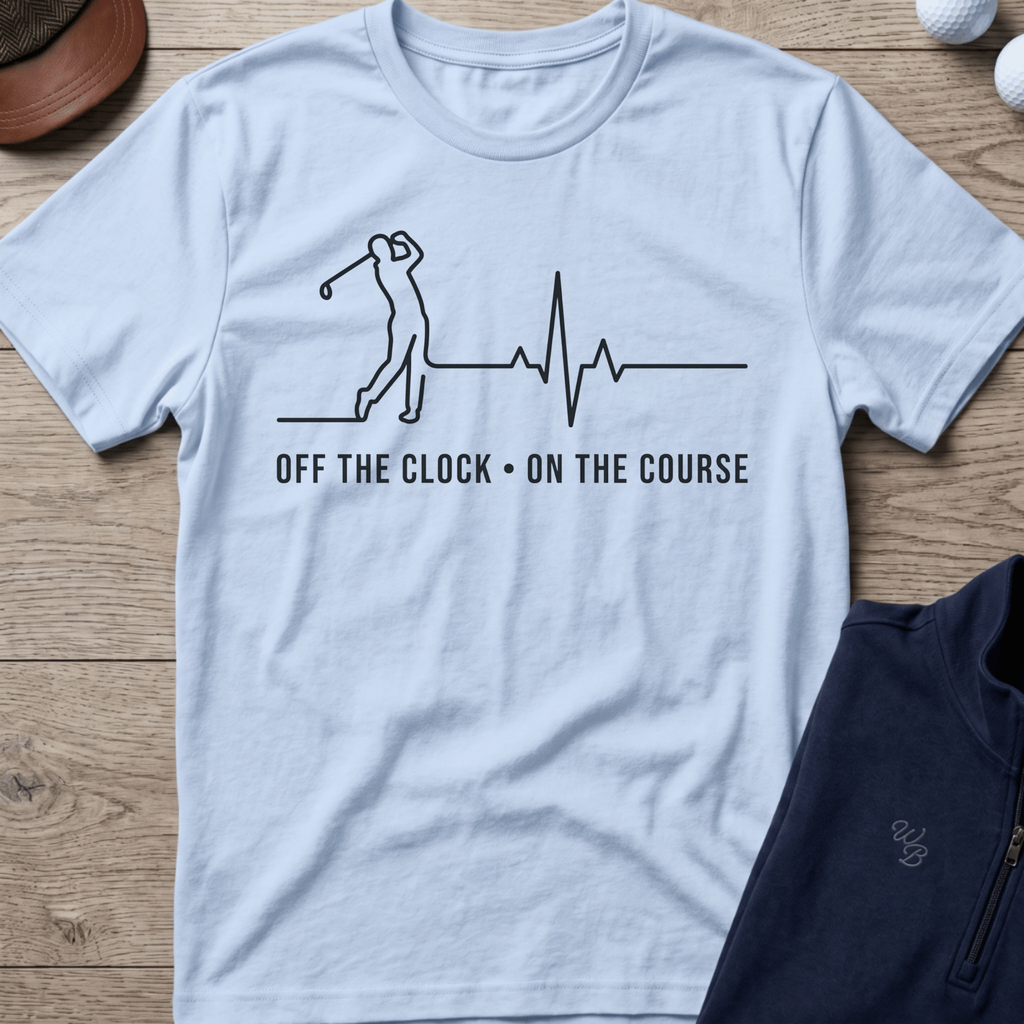 Golf Swing EKG — Light Blue t-shirt