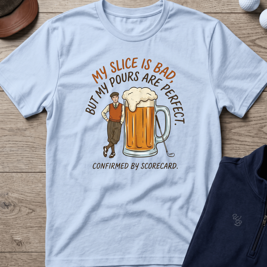 Perfect Pours — Light Blue t-shirt
