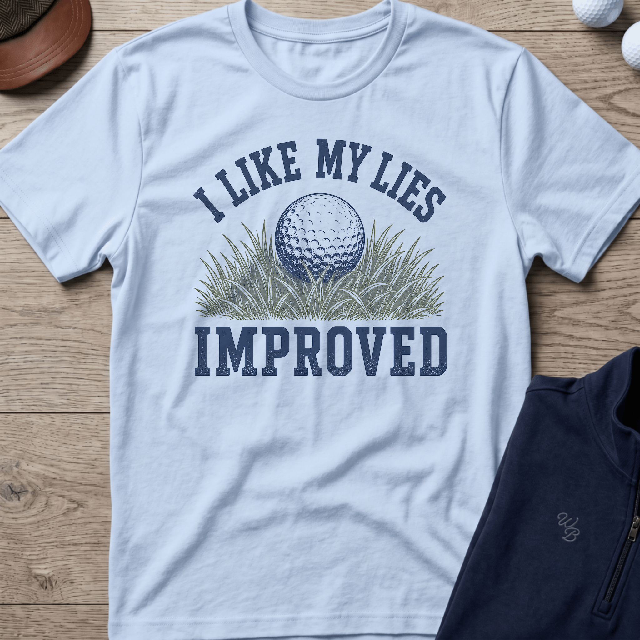 Improved Lies — Light Blue t-shirt
