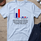 Golf Performance Review — Light Blue t-shirt