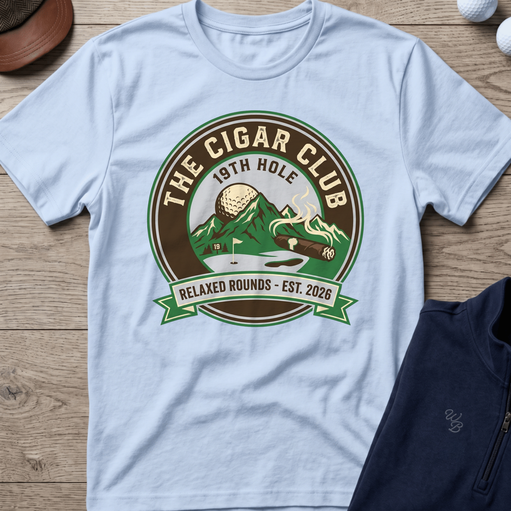 Cigar Club — Light Blue t-shirt