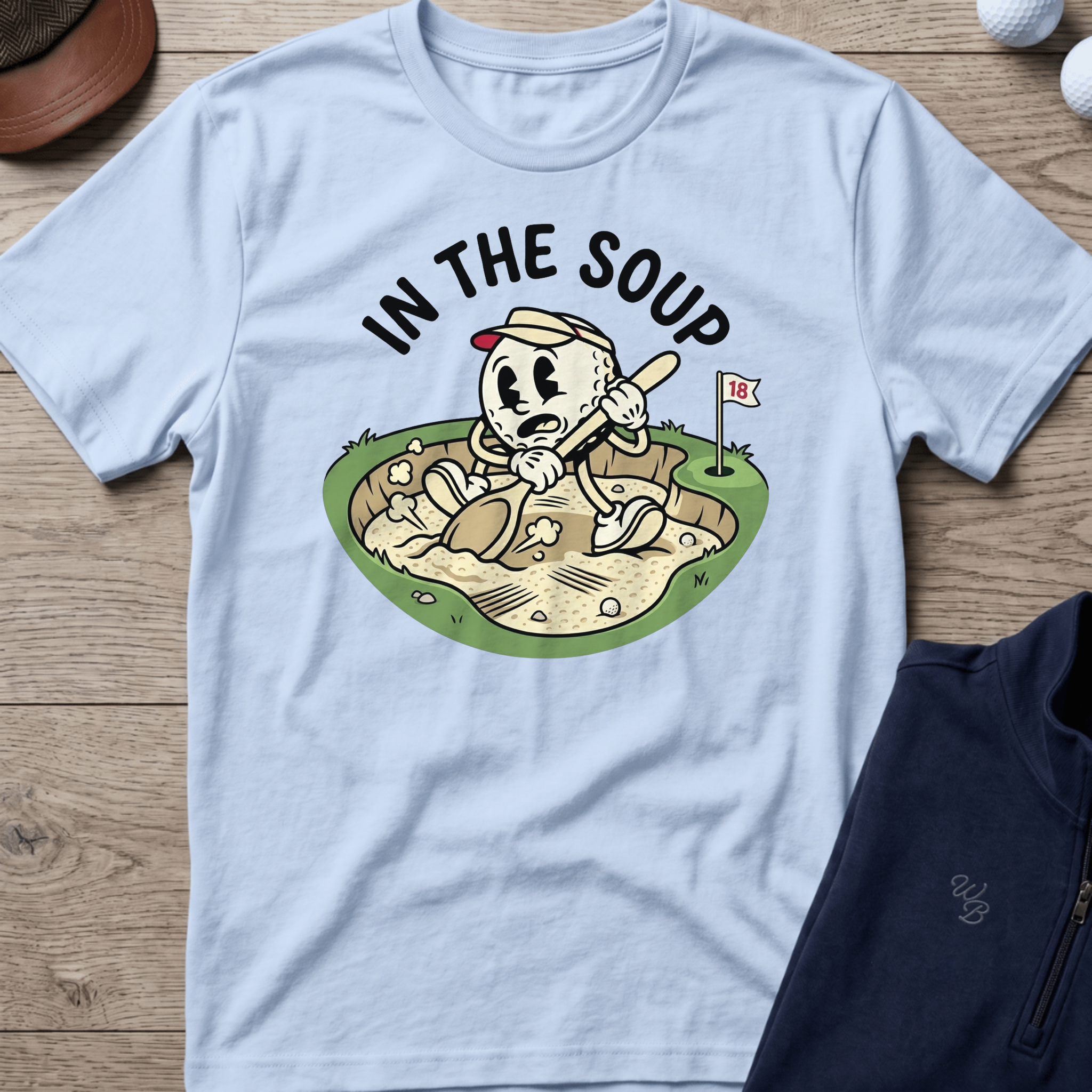 In The Soup — Light Blue t-shirt