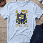 Retired: Promoted To Golfer — Light Blue t-shirt