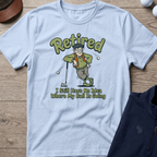 No Idea Where My Ball Is Going — Light Blue t-shirt