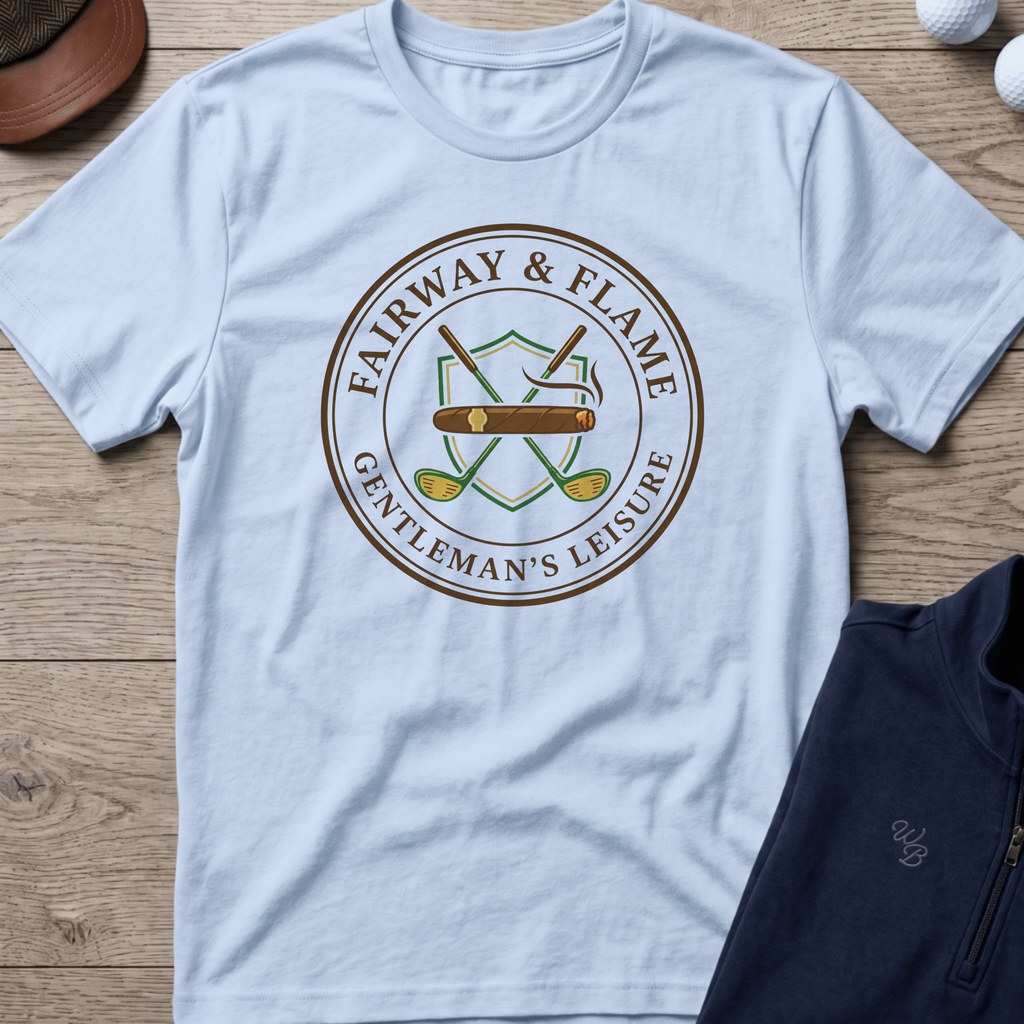 Fairway & Flame — Light Blue t-shirt