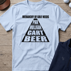 Beer, Cart, Mulligan, Par — Light Blue t-shirt