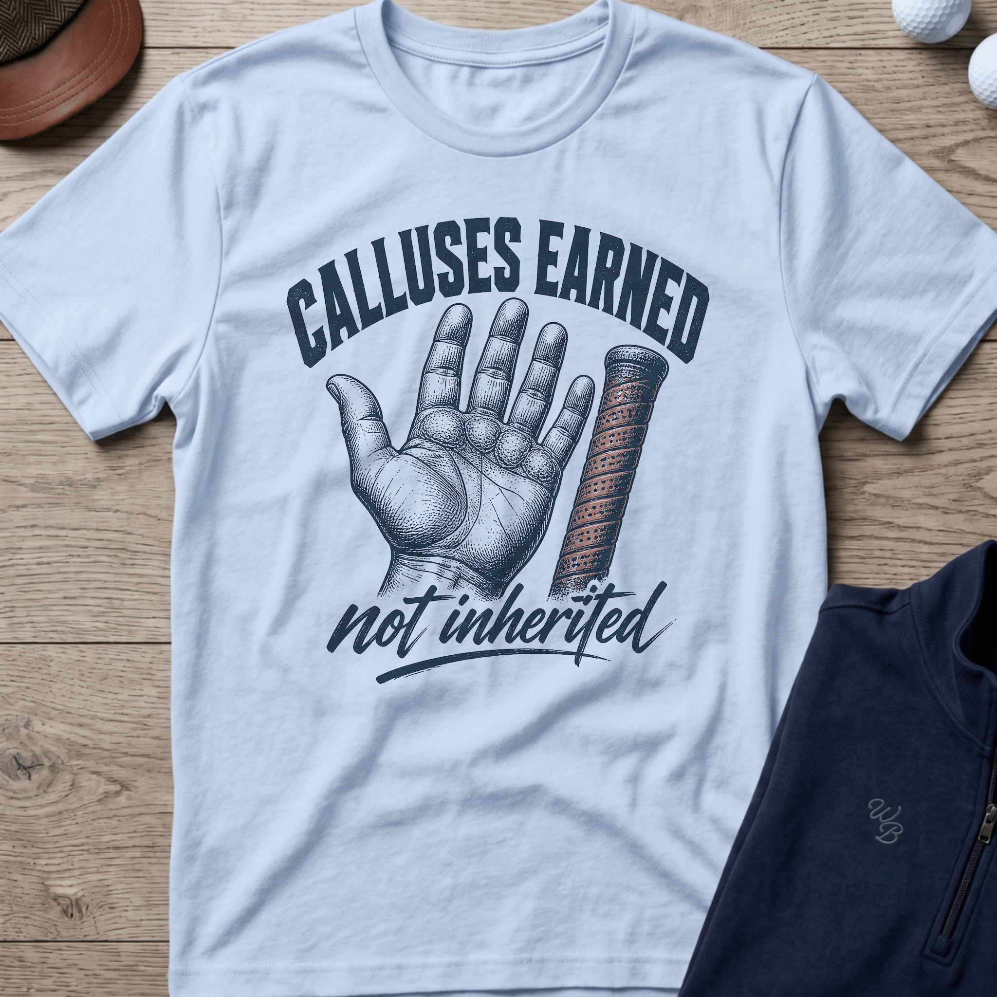 Calluses Earned — Light Blue t-shirt