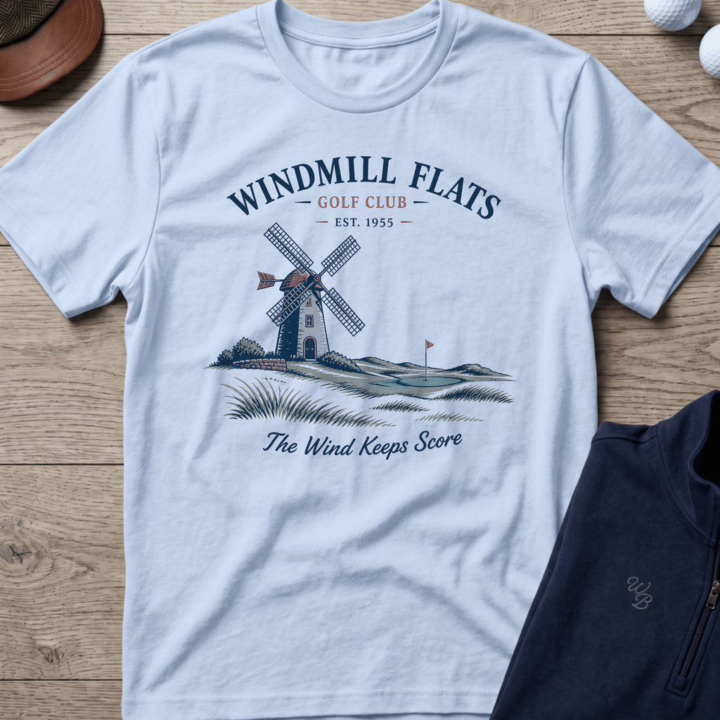 Windmill Flats — Light Blue t-shirt