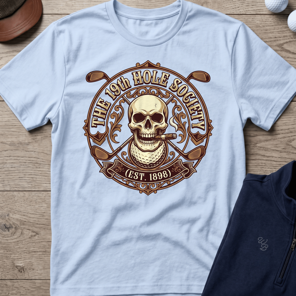 19th Hole Society — Light Blue t-shirt