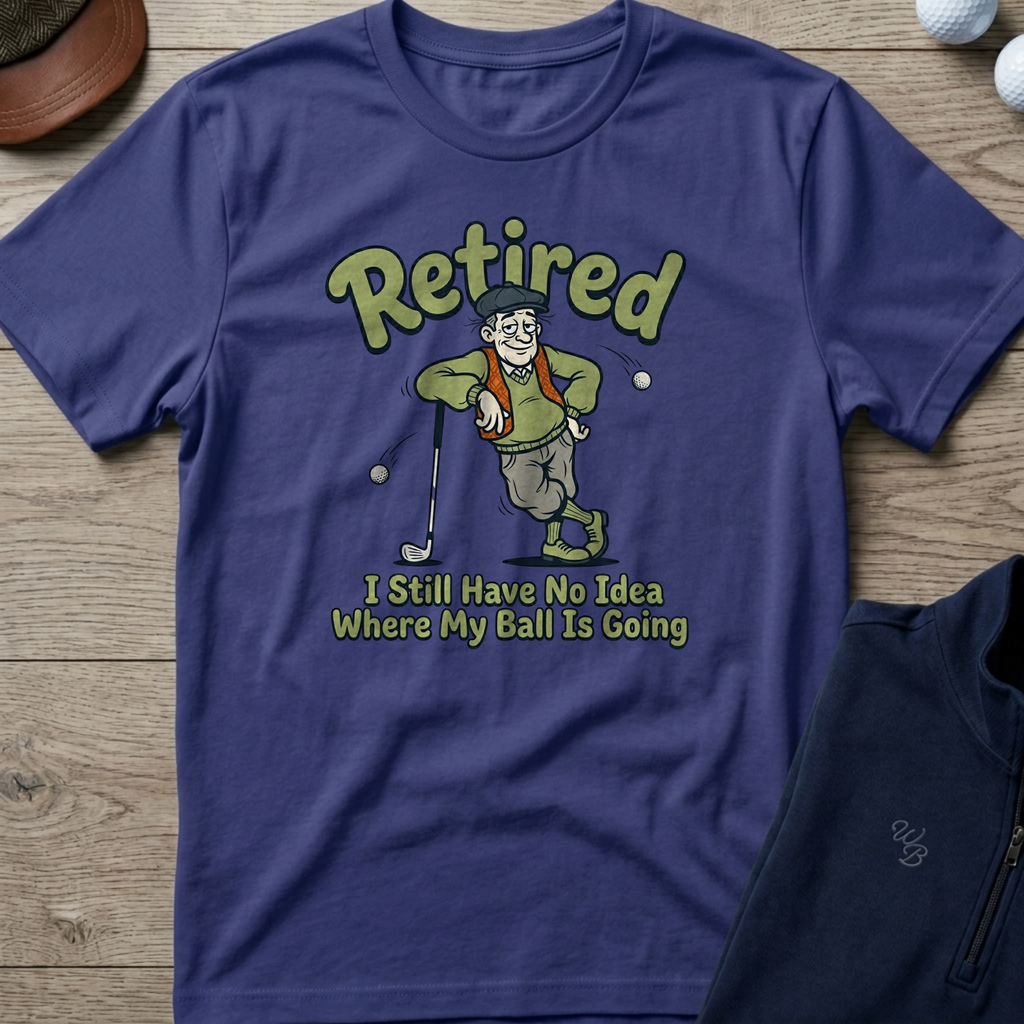 No Idea Where My Ball Is Going — Metro Blue t-shirt