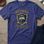 Retired: Promoted To Golfer — Metro Blue t-shirt