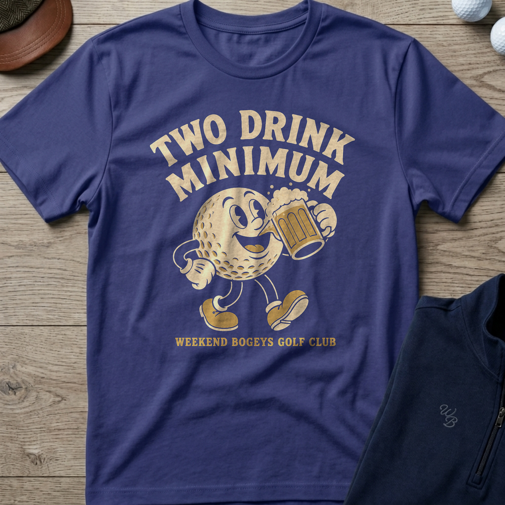 Two Drink Minimum — Metro Blue t-shirt