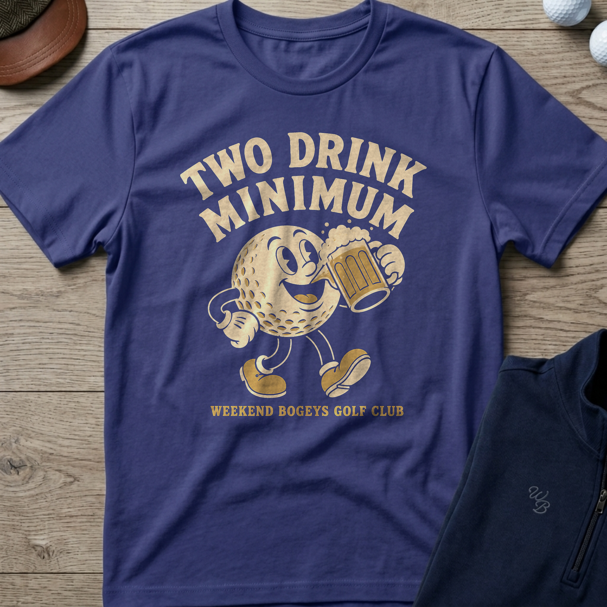 Two Drink Minimum — Metro Blue t-shirt