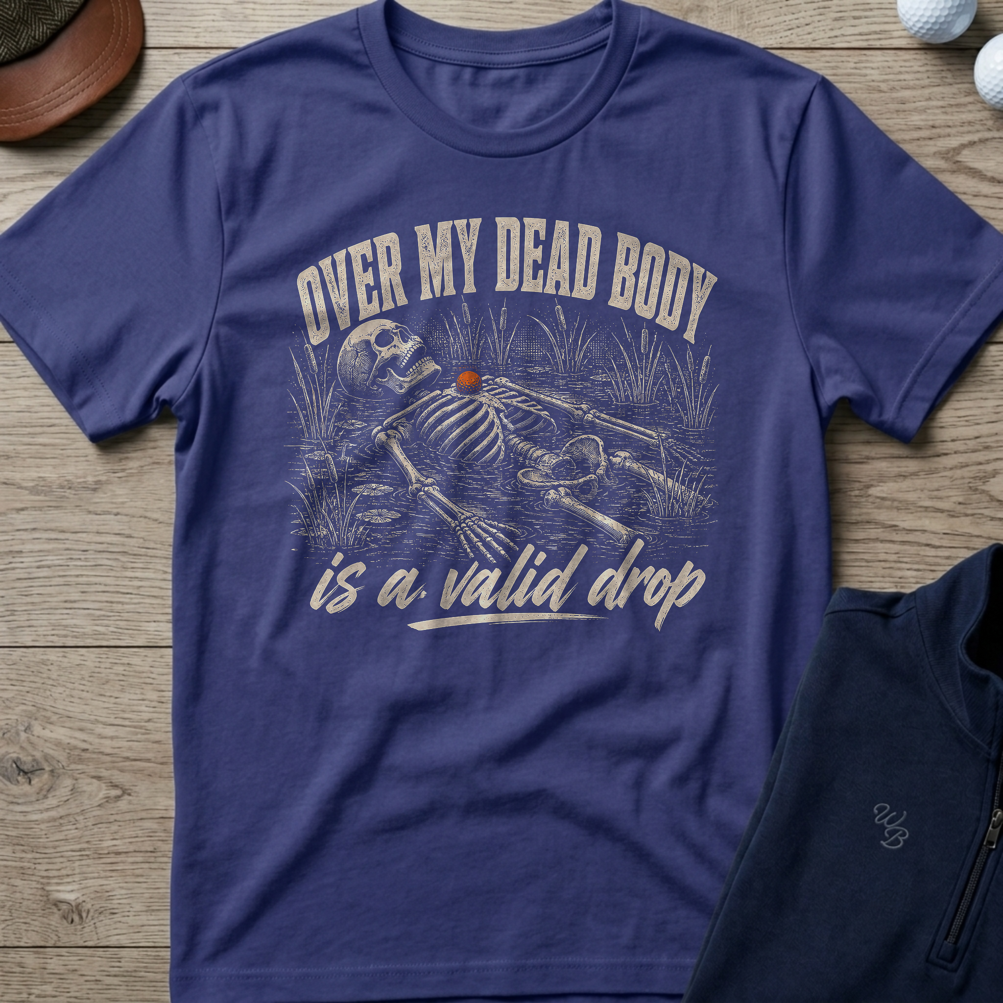 Over My Dead Body — Metro Blue t-shirt