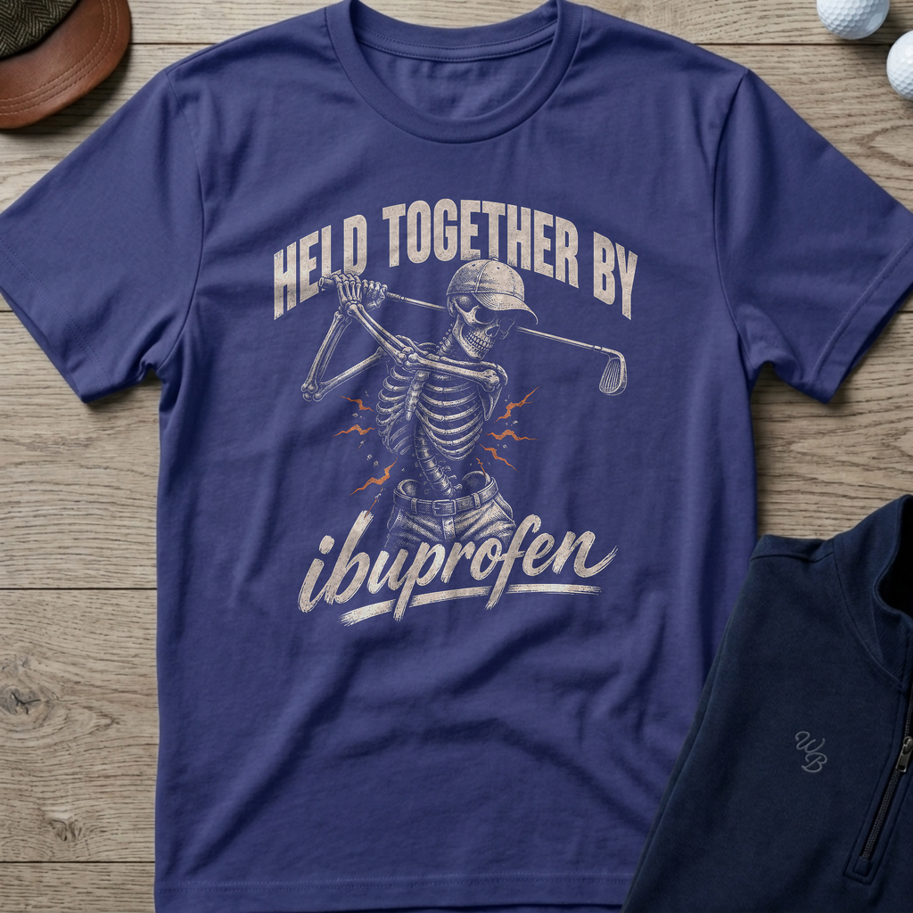 Held Together By Ibuprofen — Metro Blue t-shirt