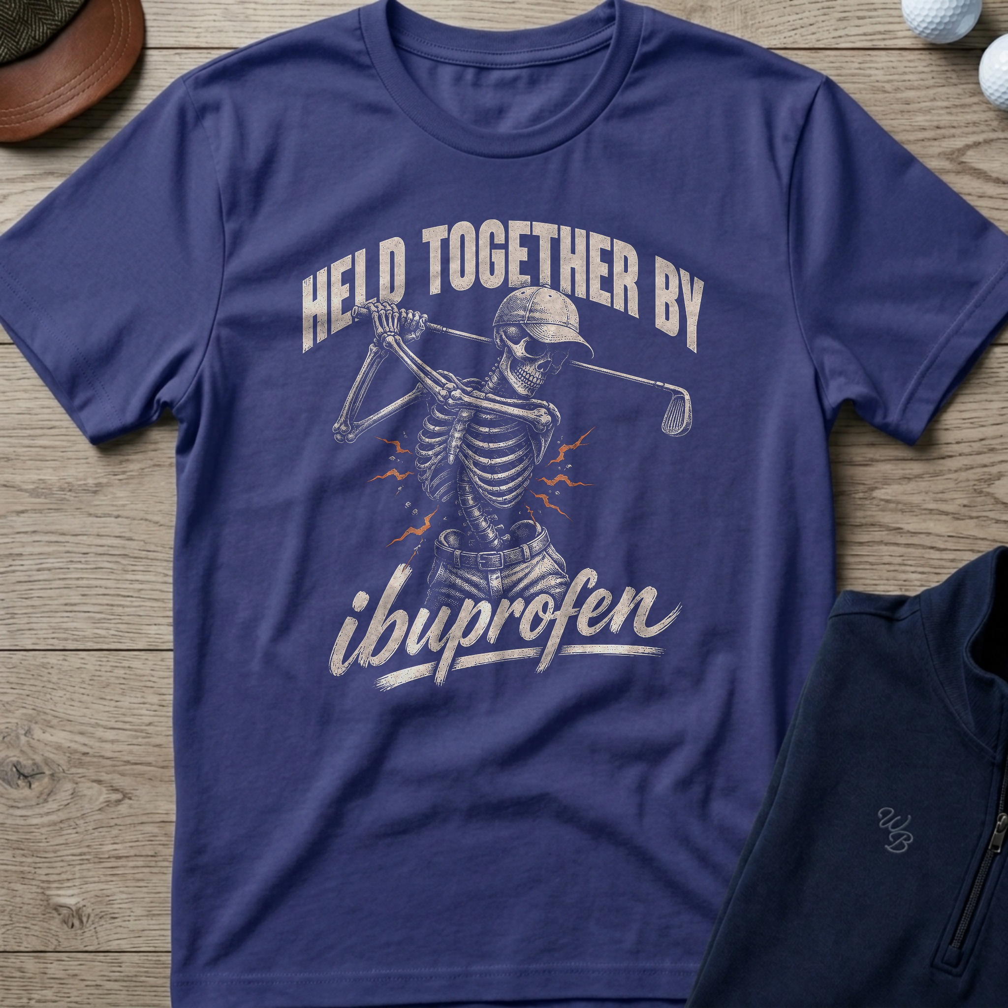 Held Together By Ibuprofen — Metro Blue t-shirt