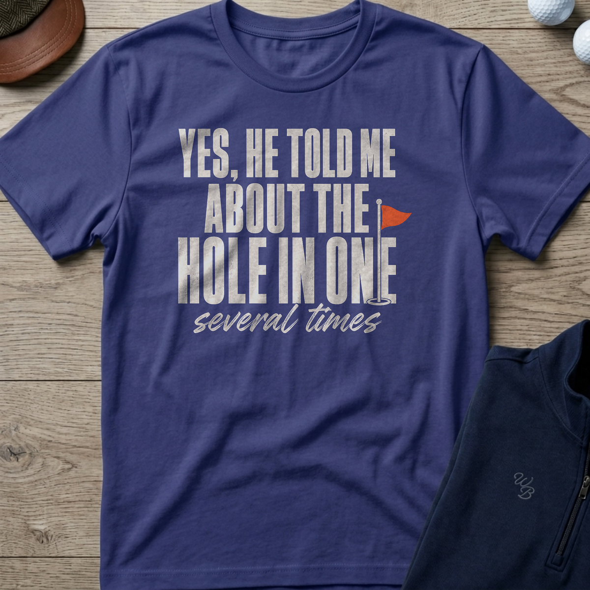 Yes, He Told Me — Metro Blue t-shirt