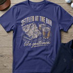 Settled At The Bar — Metro Blue t-shirt
