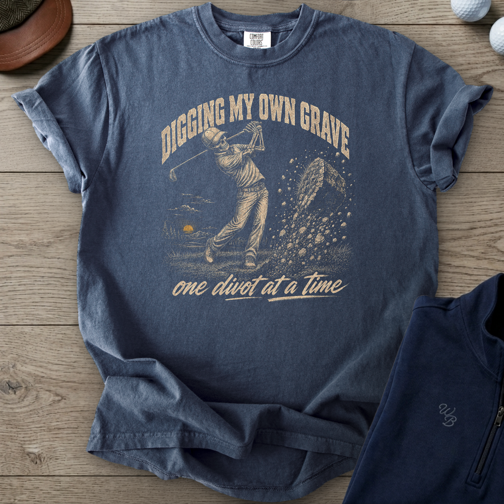 Digging My Own Grave Heavyweight Tee — Midnight t-shirt