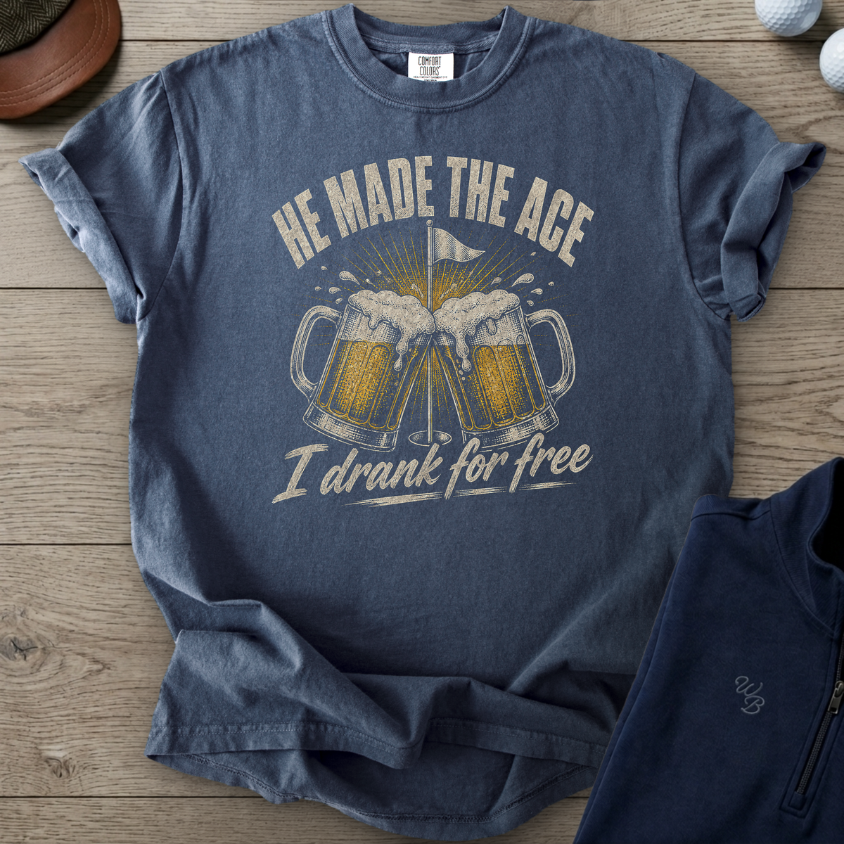 He Made The Ace Heavyweight Tee — Midnight t-shirt