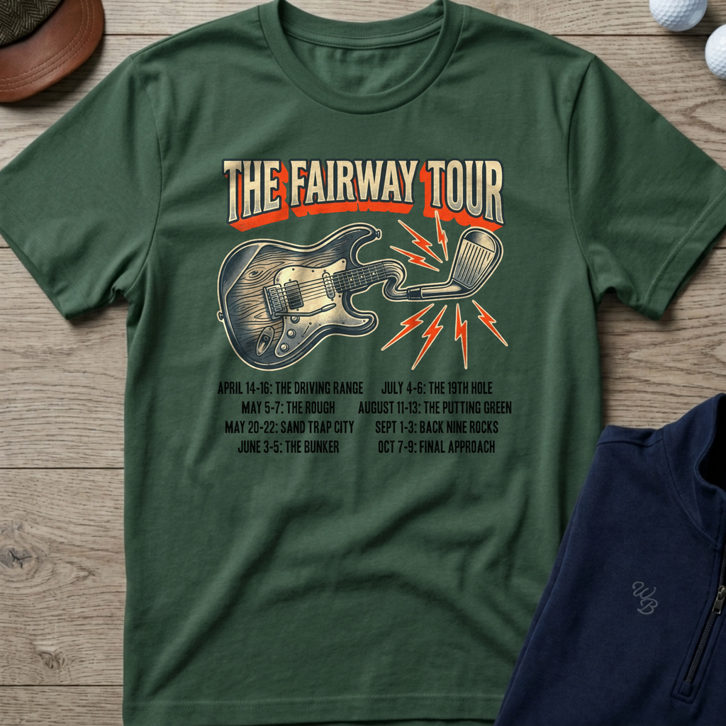 The Fairway Tour — Military Green t-shirt